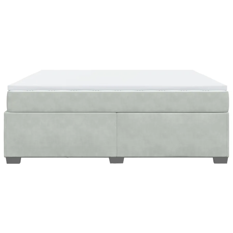 Sommier à lattes de lit et matelas Gris clair 180x200cm Velours - 8