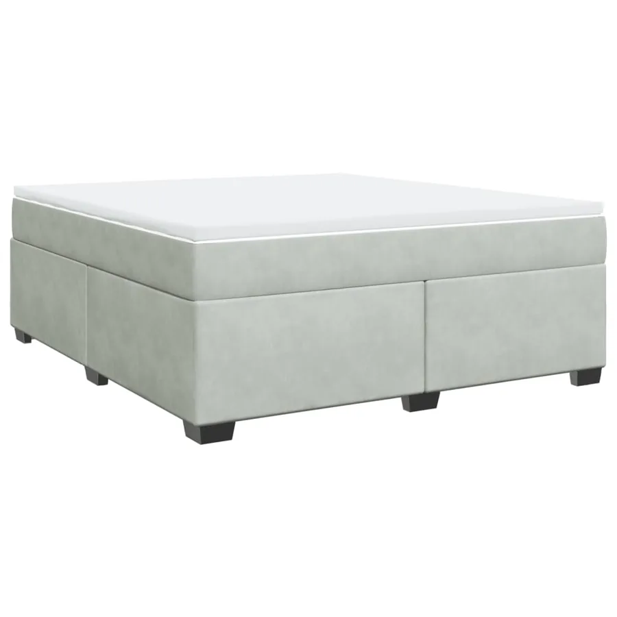 Sommier à lattes de lit et matelas Gris clair 180x200cm Velours - 9