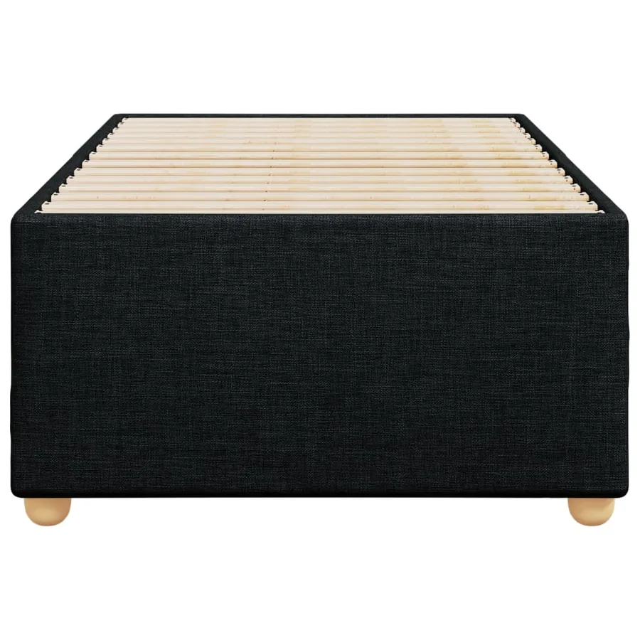 Cadre de lit sans matelas noir 90x190 cm tissu - 4