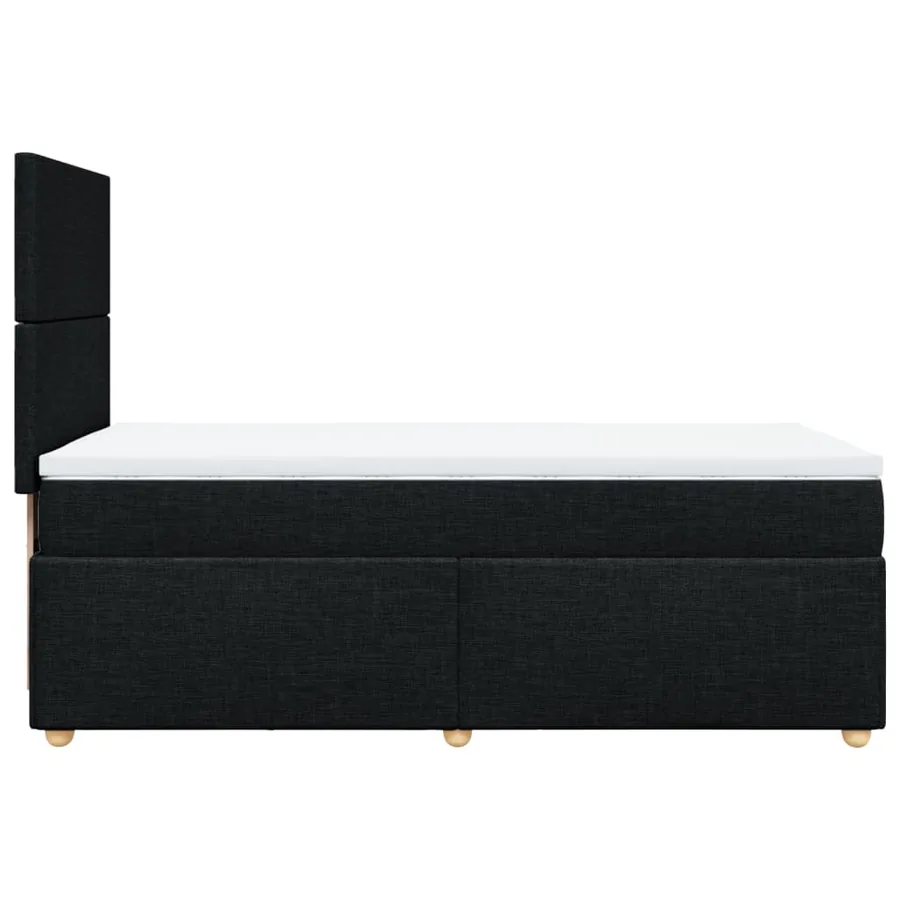 Sommier à lattes de lit avec matelas Noir 90x190 cm Tissu - 5