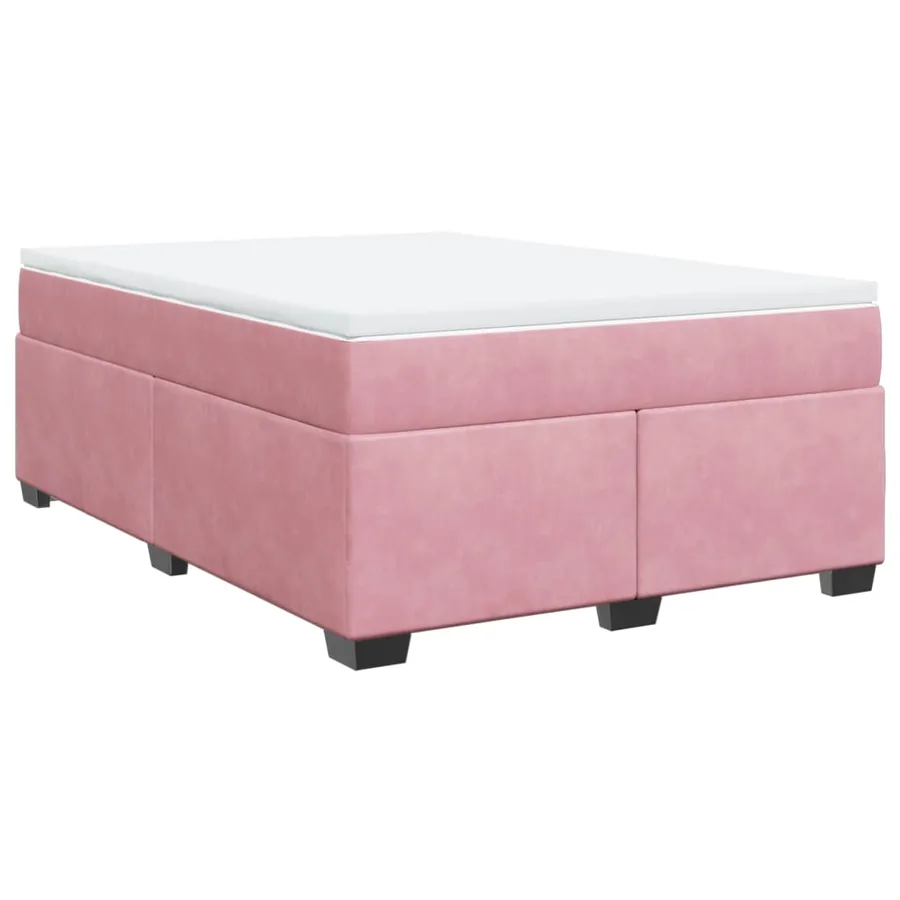 Sommier à lattes de lit avec matelas Rose 140x200 cm Velours - 2