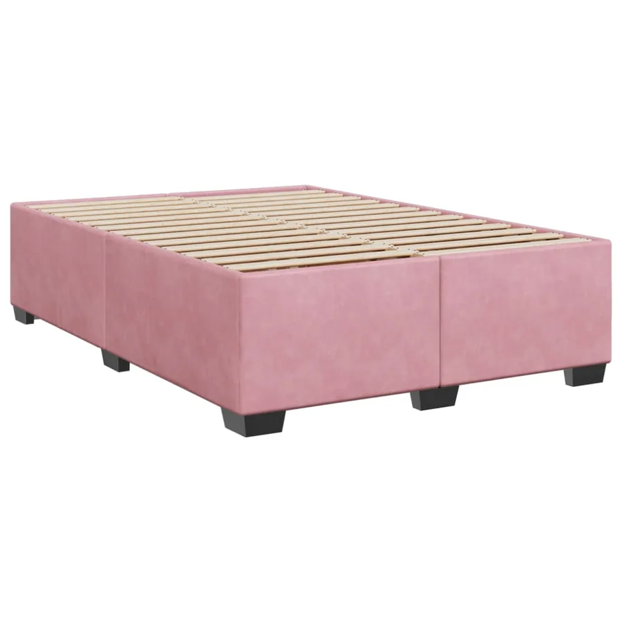 Sommier à lattes de lit avec matelas Rose 140x200 cm Velours - 5