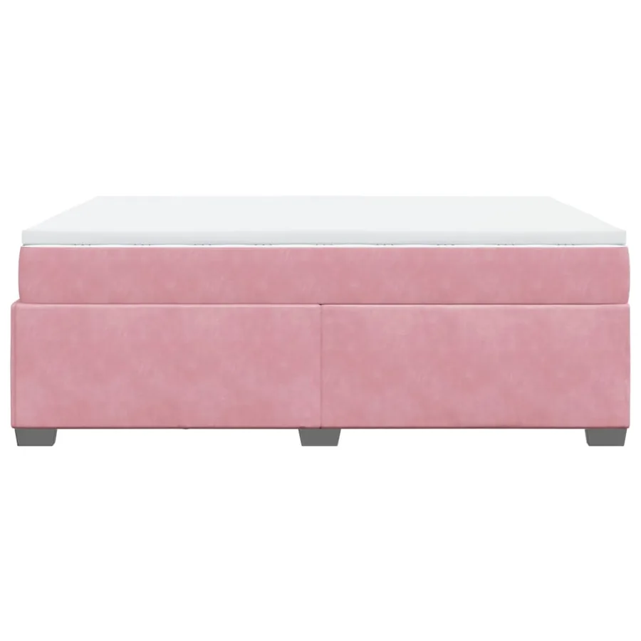 Sommier à lattes de lit avec matelas Rose 140x200 cm Velours - 8