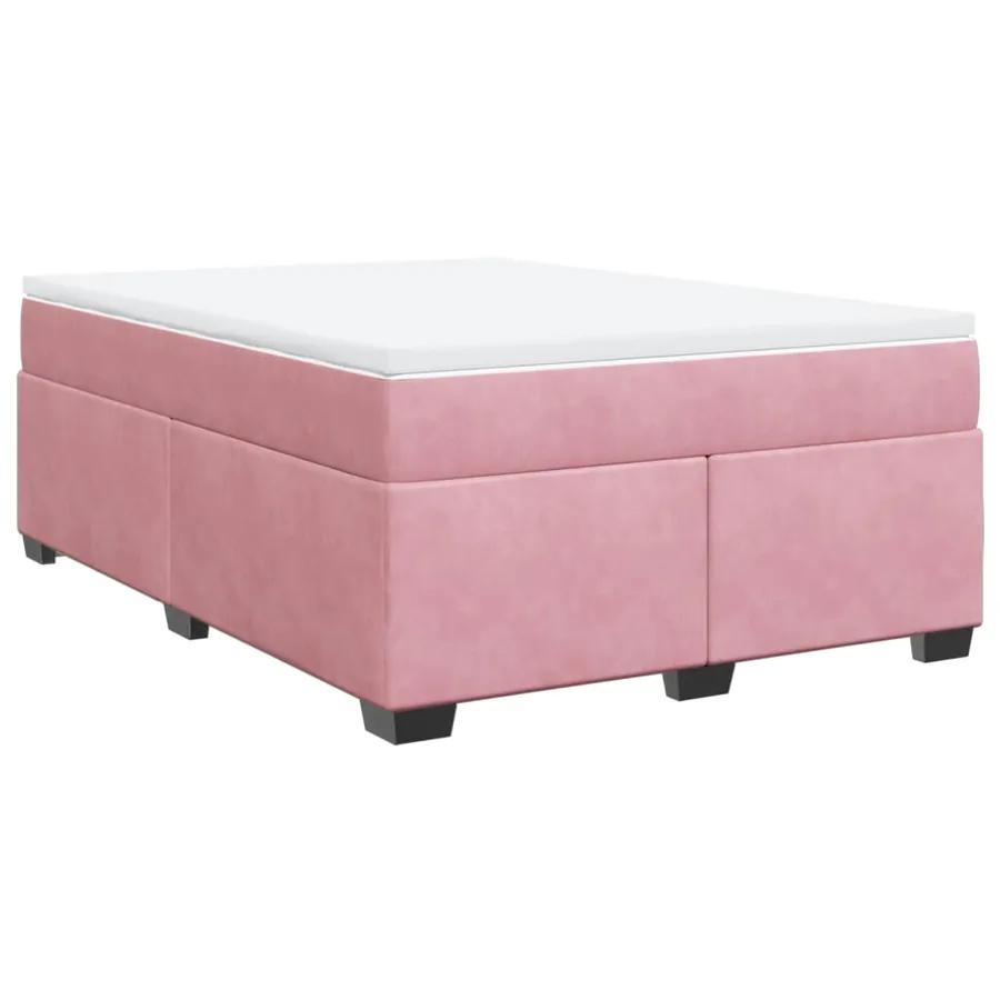 Sommier à lattes de lit avec matelas Rose 140x200 cm Velours - 9