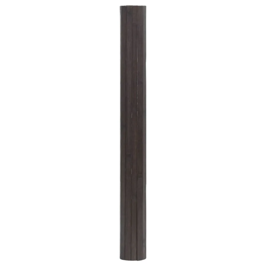 Tapis rectangulaire marron foncé 70x300 cm bambou - 3