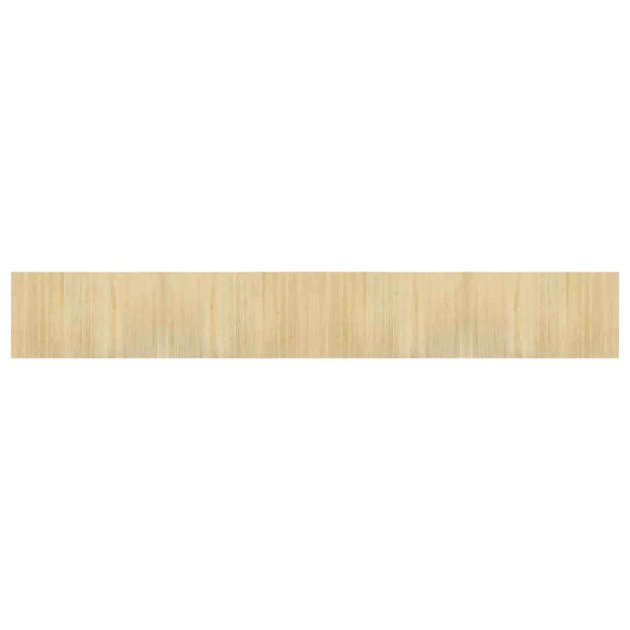 Tapis rectangulaire naturel clair 60x400 cm bambou - 2