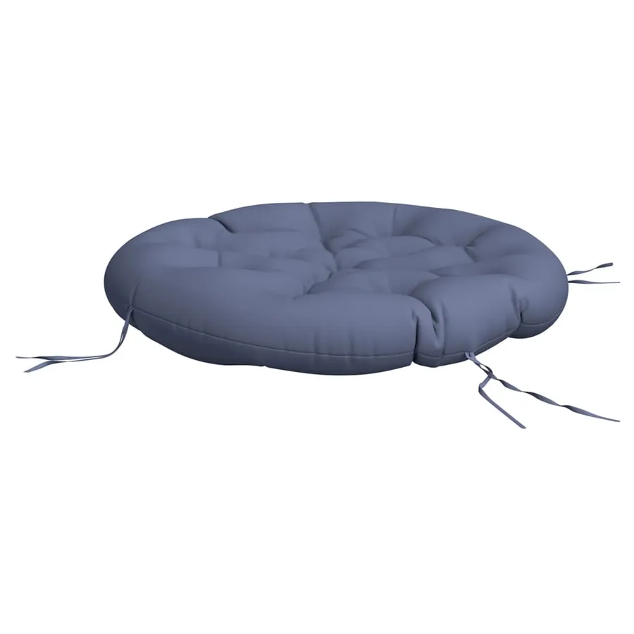 Coussin rond bleu marine Ø 100x11 cm tissu oxford - 4