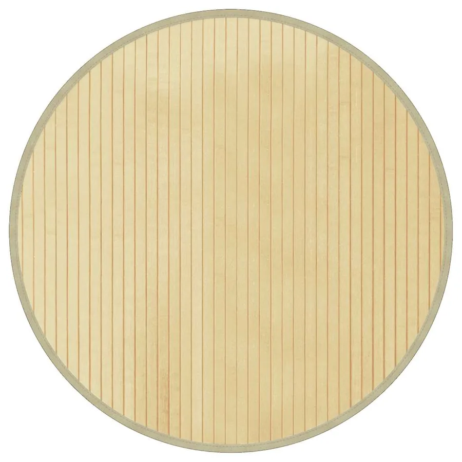 Tapis rond naturel clair 60 cm bambou - 2