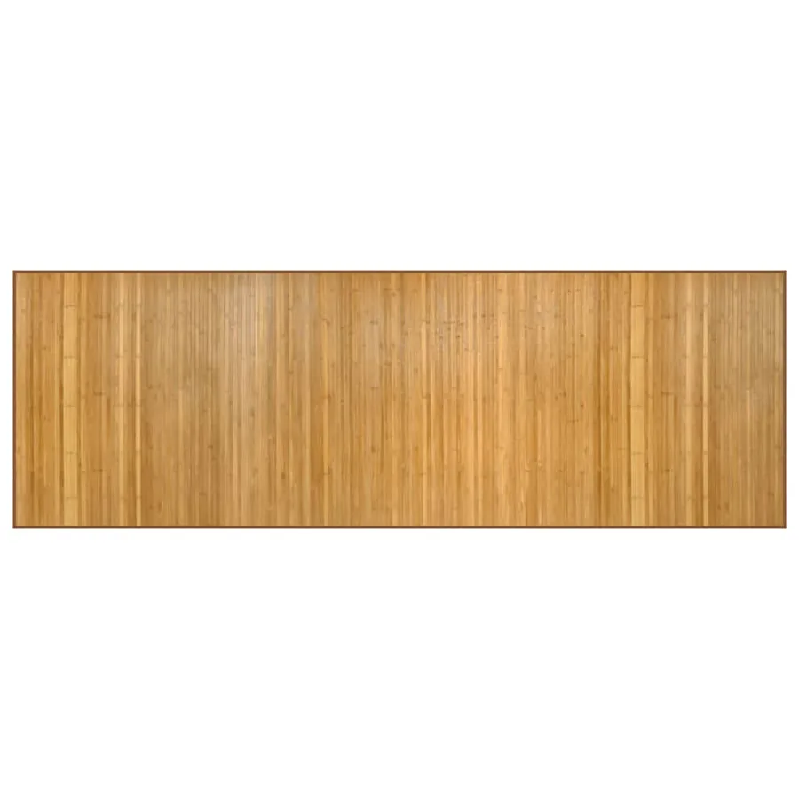 Tapis rectangulaire naturel 100x300 cm bambou - 2