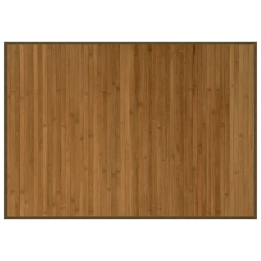Tapis rectangulaire marron 70x100 cm bambou - 2