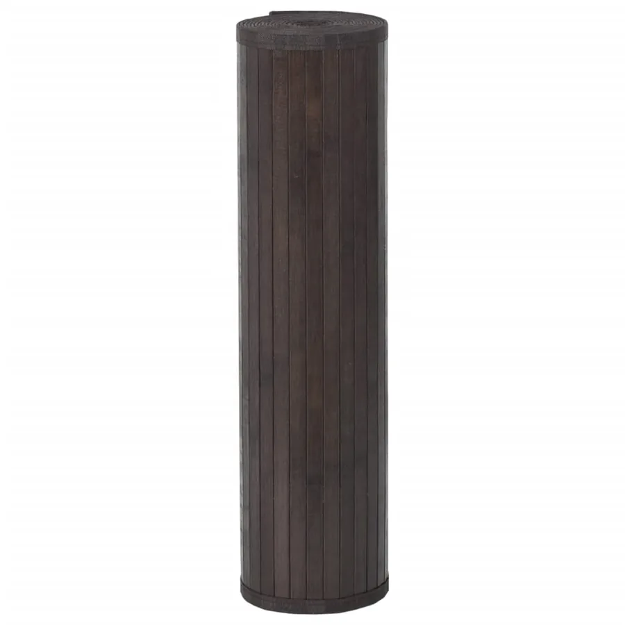 Tapis rectangulaire marron foncé 70x500 cm bambou - 3