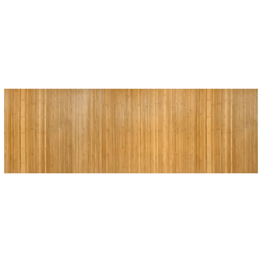 Tapis rectangulaire naturel 100x300 cm bambou - 2