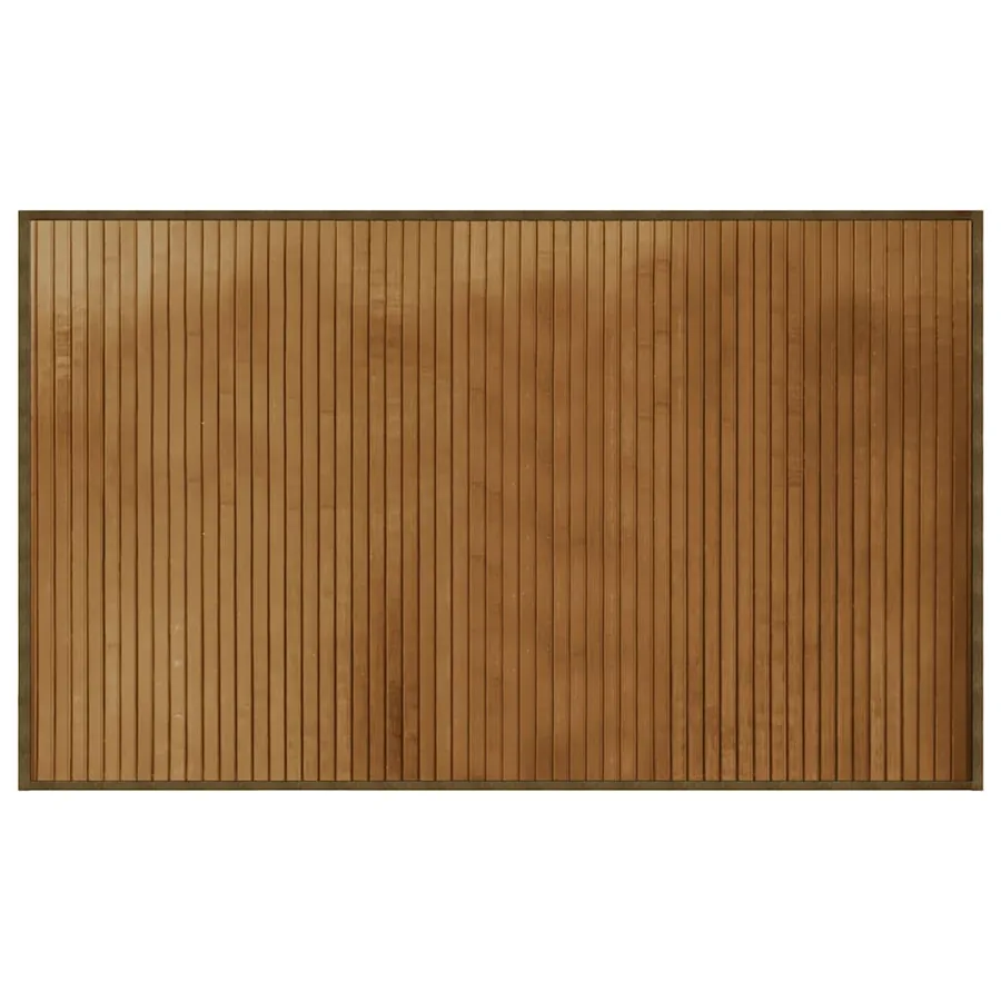 Tapis rectangulaire marron 60x100 cm bambou - 2