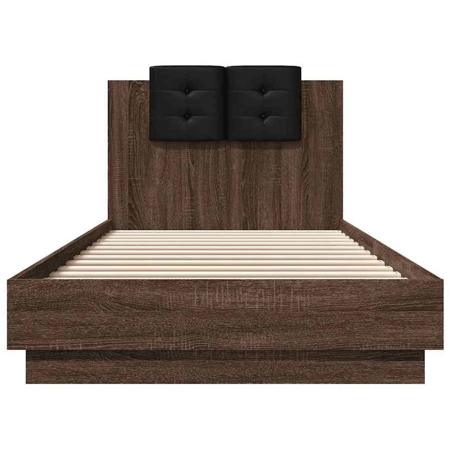 Cadre de lit sans matelas chêne marron 90x200 cm - 4