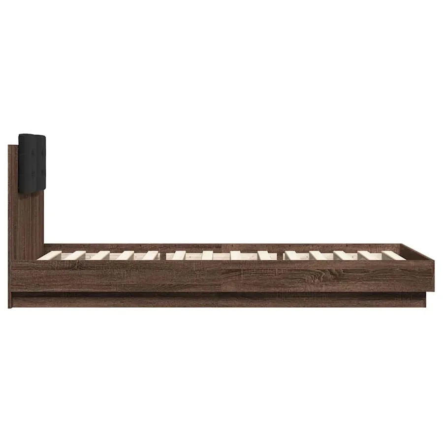 Cadre de lit sans matelas chêne marron 90x200 cm - 5