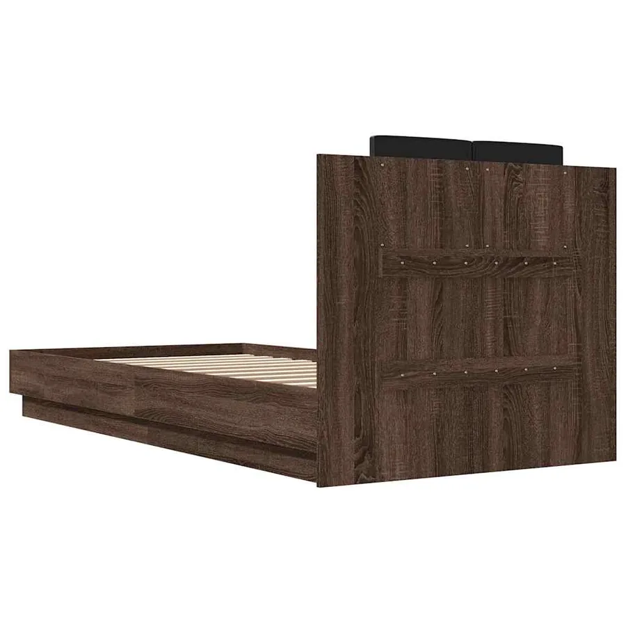 Cadre de lit sans matelas chêne marron 90x200 cm - 6