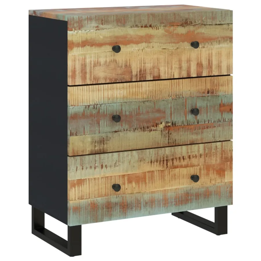 Buffets 2 pcs 60x33x75 cm Bois massif de récupération - 13