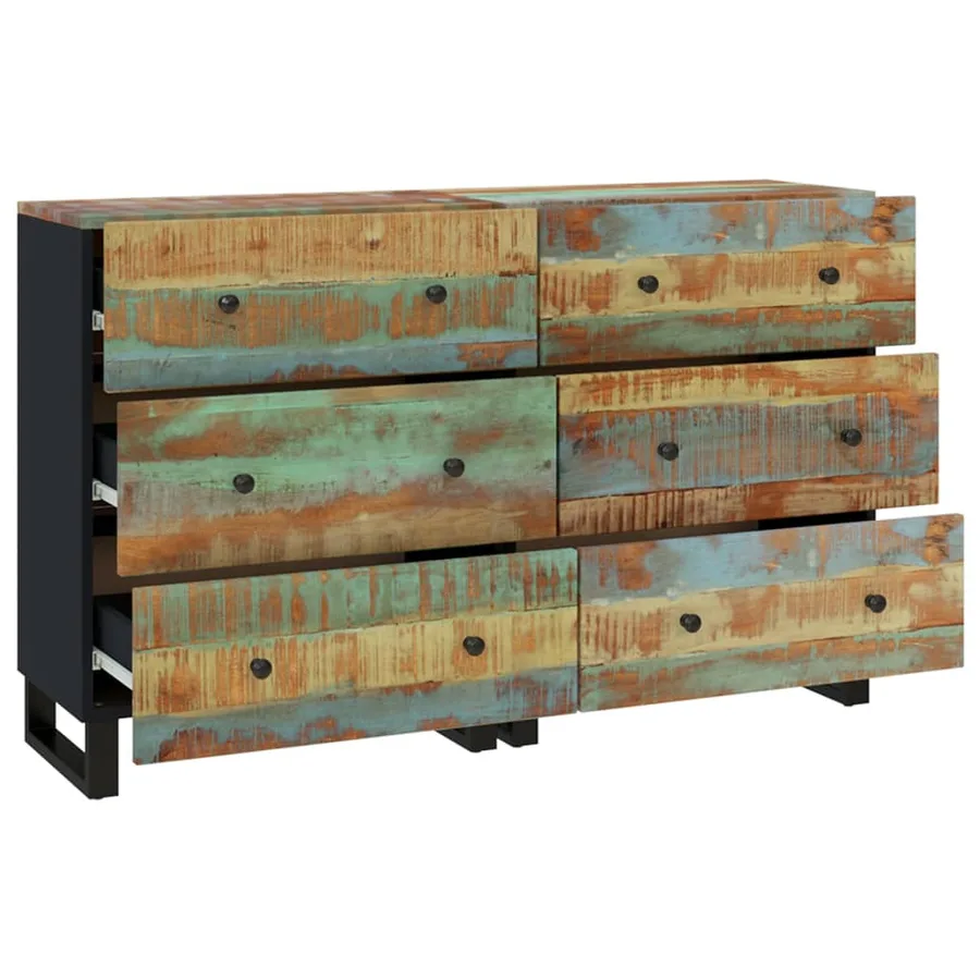 Buffets 2 pcs 60x33x75 cm Bois massif de récupération - 4