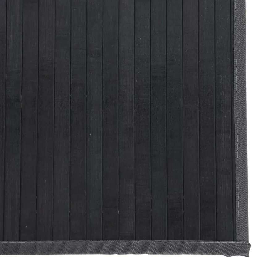 Tapis rectangulaire gris 70x1000 cm bambou - 6
