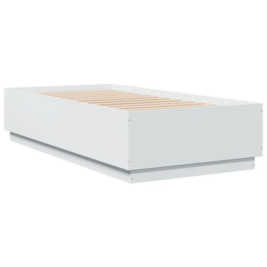 Cadre de lit sans matelas blanc 75x190 cm - 3