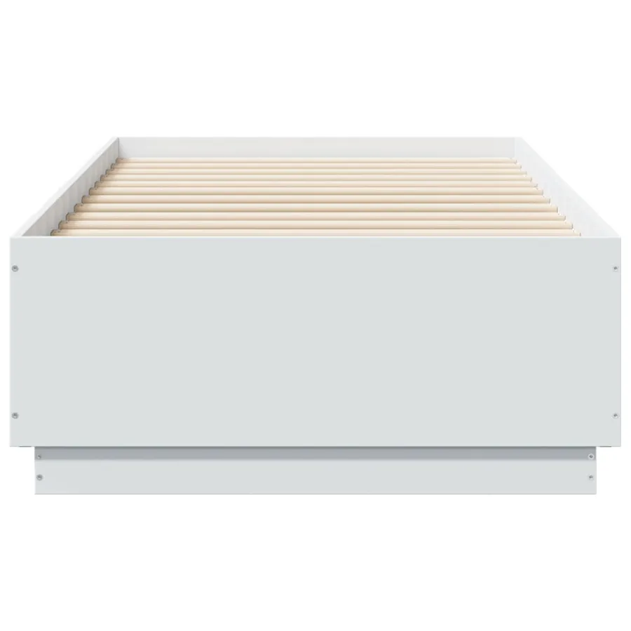 Cadre de lit sans matelas blanc 75x190 cm - 4