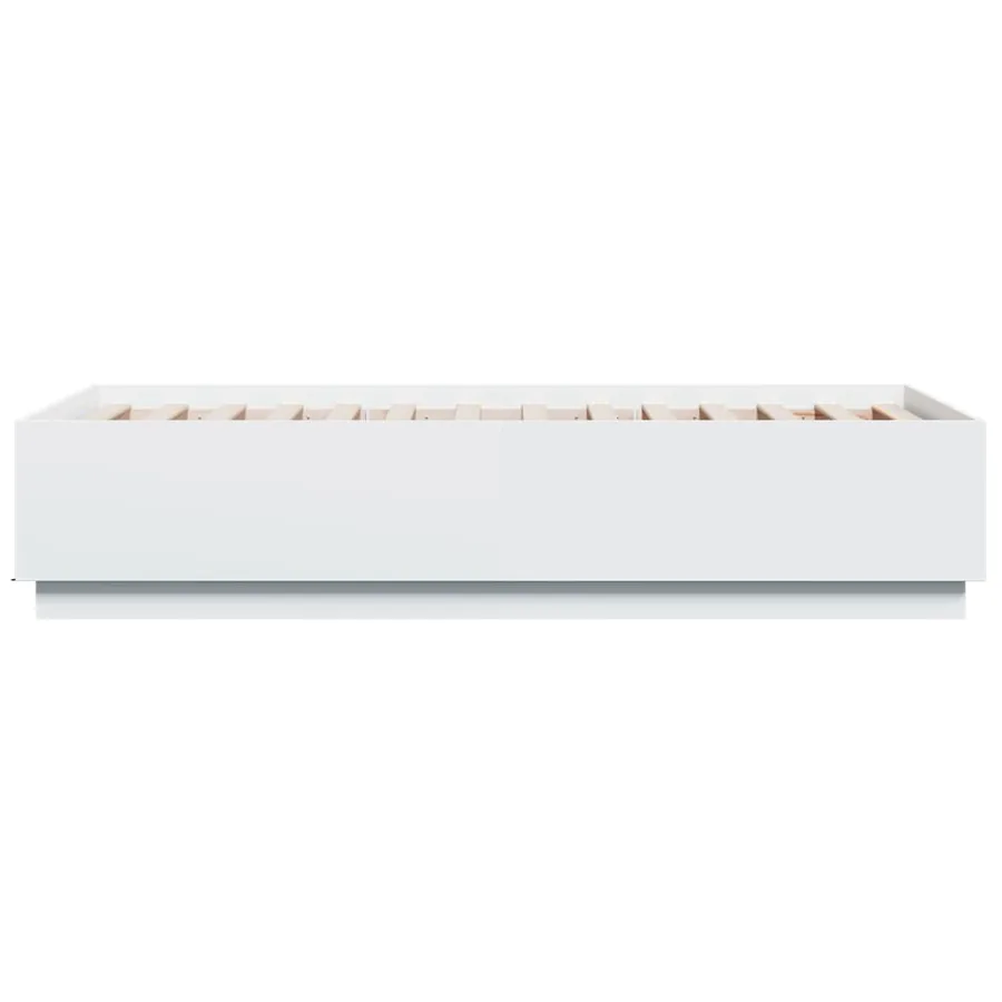 Cadre de lit sans matelas blanc 75x190 cm - 5