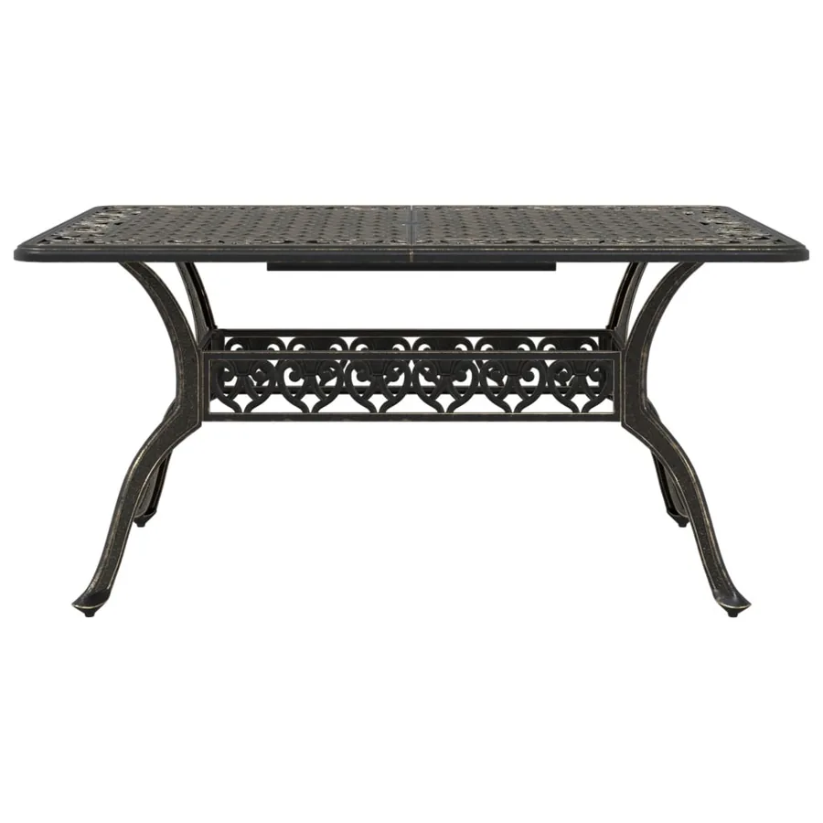 Ensemble à manger de jardin 7 pcs bronze aluminium coulé - 4