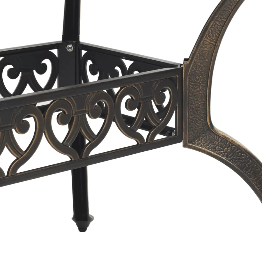 Ensemble à manger de jardin 7 pcs bronze aluminium coulé - 5