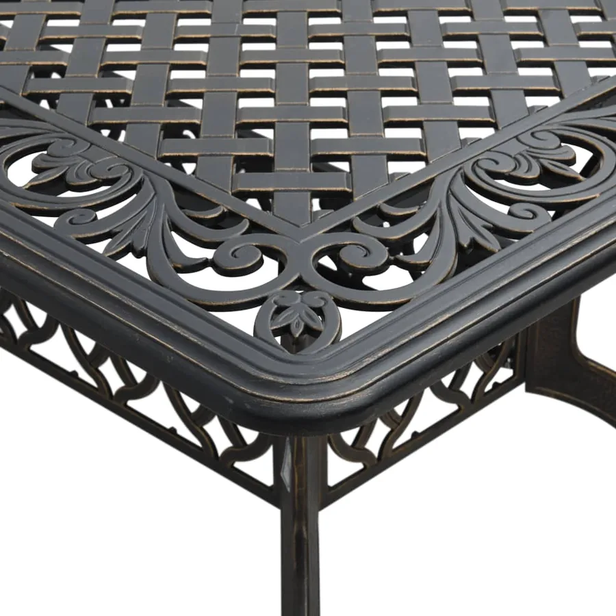 Ensemble à manger de jardin 7 pcs bronze aluminium coulé - 6