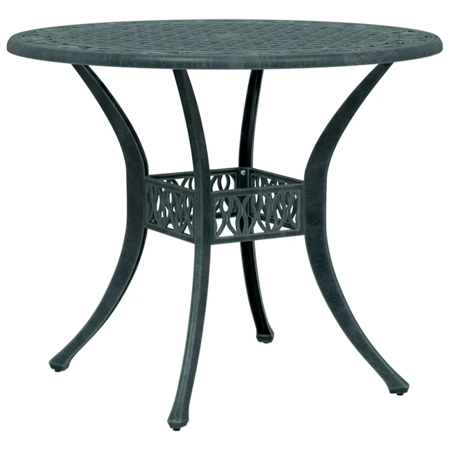 Ensemble de bistro 3 pcs vert aluminium coulé - 3