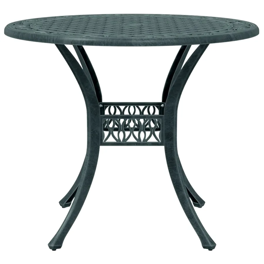 Ensemble de bistro 3 pcs vert aluminium coulé - 4