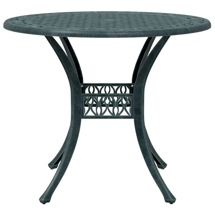 Ensemble de bistro 3 pcs vert aluminium coulé - 4