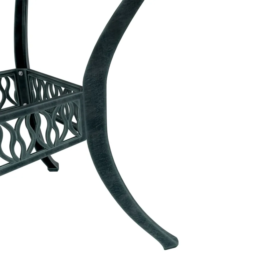 Ensemble de bistro 3 pcs vert aluminium coulé - 5
