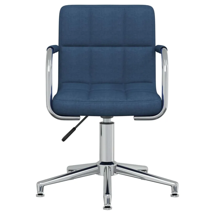 Chaise pivotante de salle à manger Bleu Tissu - 2