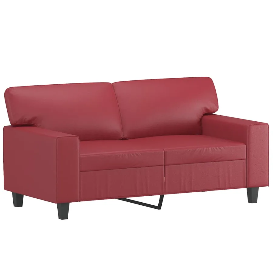 Ensemble de canapés 3 pcs rouge bordeaux similicuir - 3