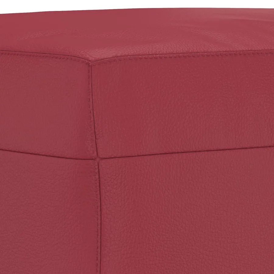 Ensemble de canapés 3 pcs rouge bordeaux similicuir - 7