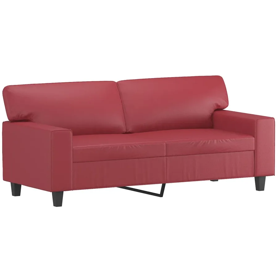 Ensemble de canapés 2 pcs rouge bordeaux similicuir - 4