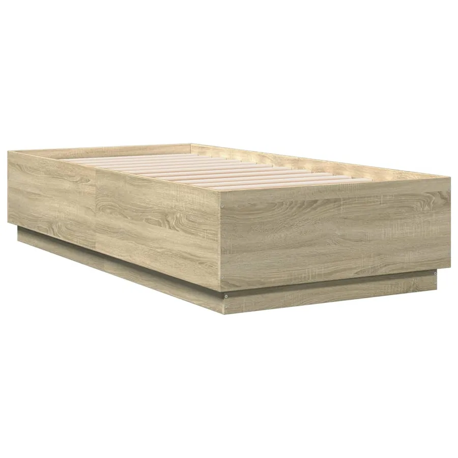 Cadre de lit sans matelas chêne sonoma 90x190 cm - 3