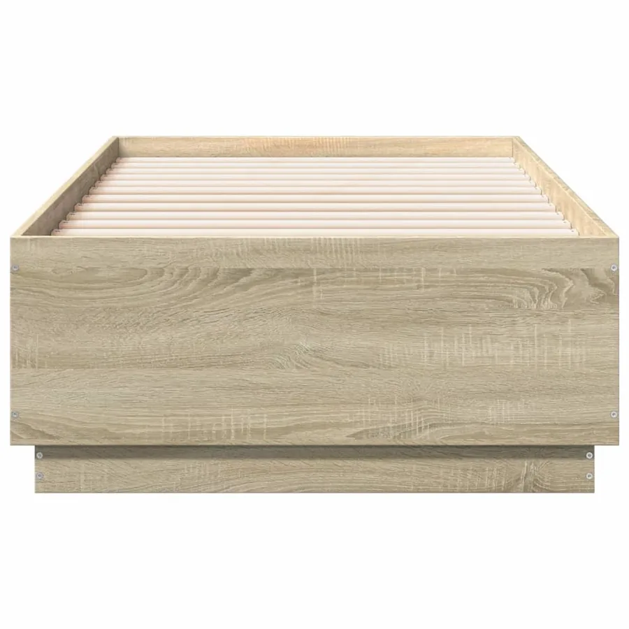 Cadre de lit sans matelas chêne sonoma 90x190 cm - 4