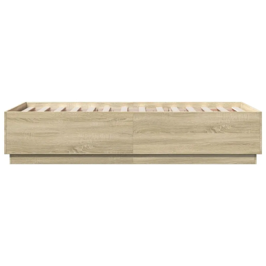 Cadre de lit sans matelas chêne sonoma 90x190 cm - 5
