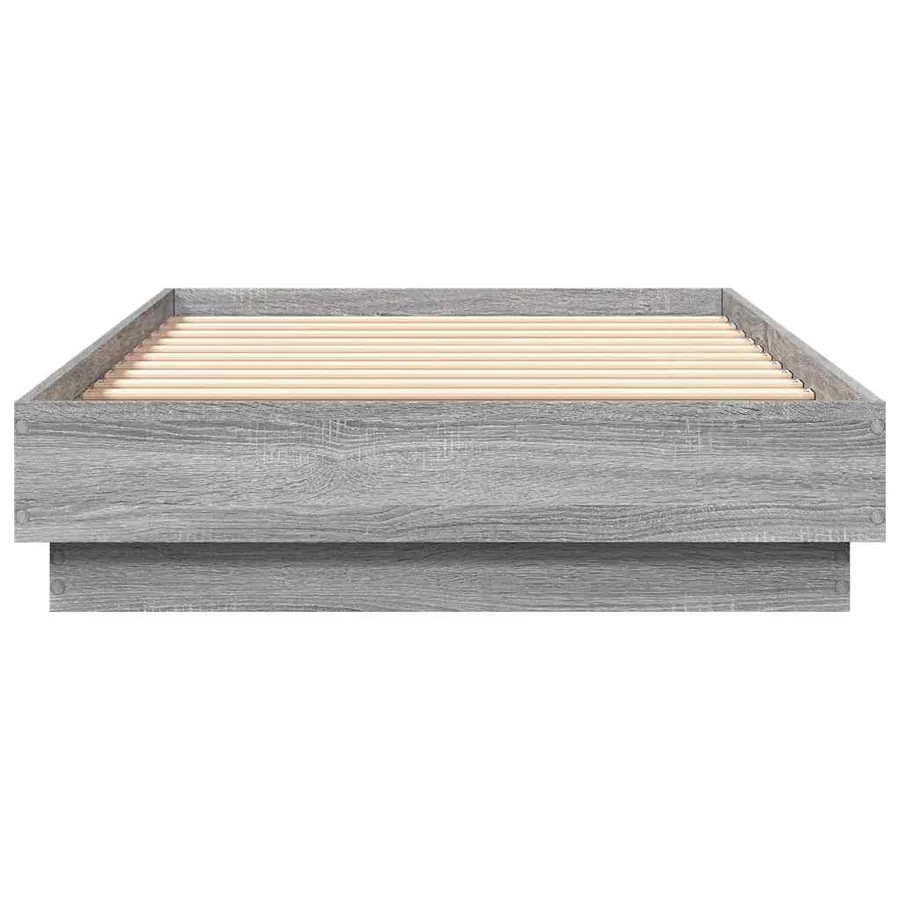 Cadre de lit sans matelas sonoma gris 90x190 cm - 4