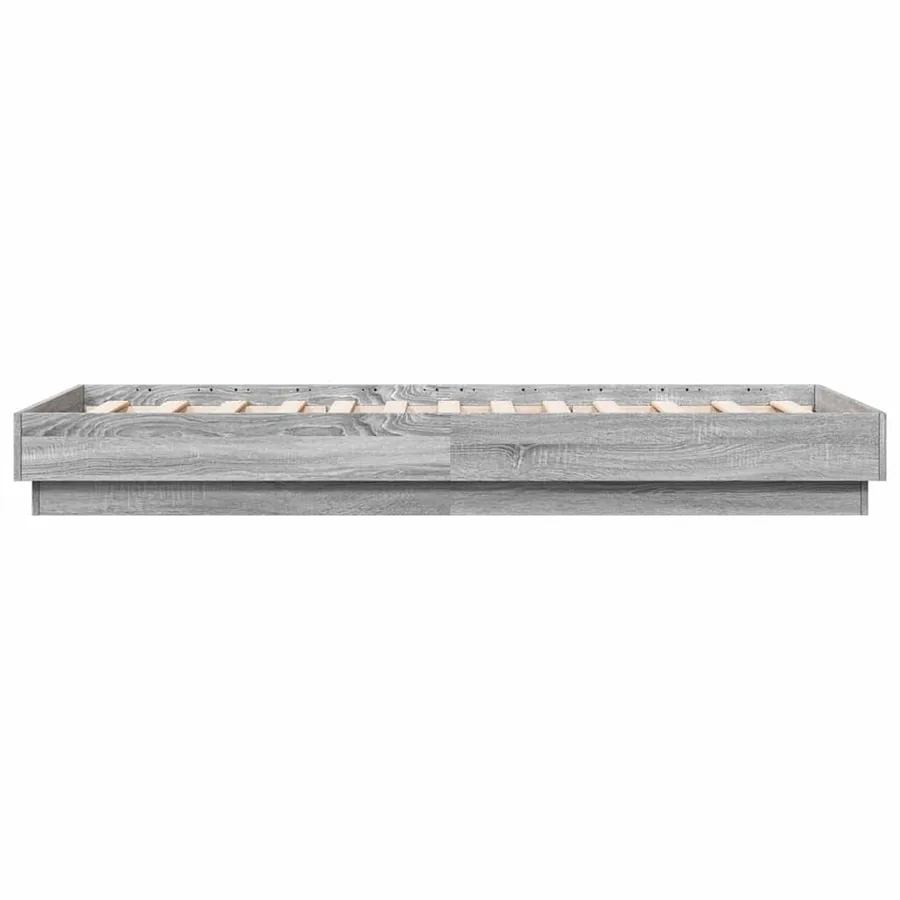 Cadre de lit sans matelas sonoma gris 90x190 cm - 5