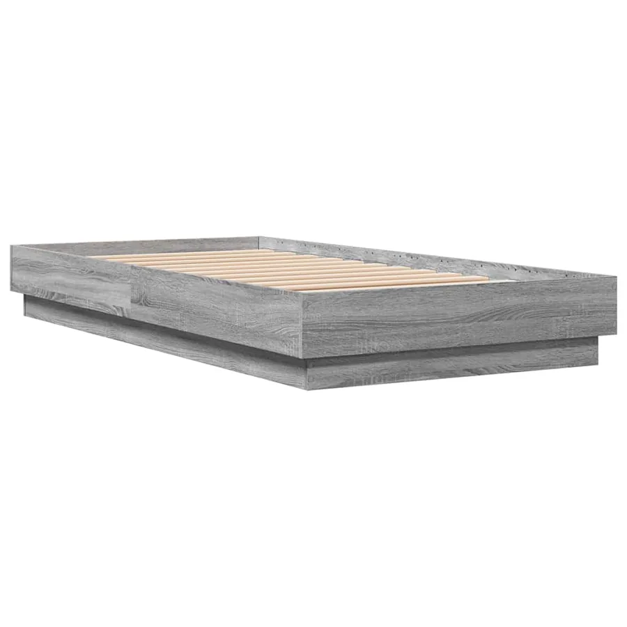 Cadre de lit sans matelas sonoma gris 90x190 cm - 6