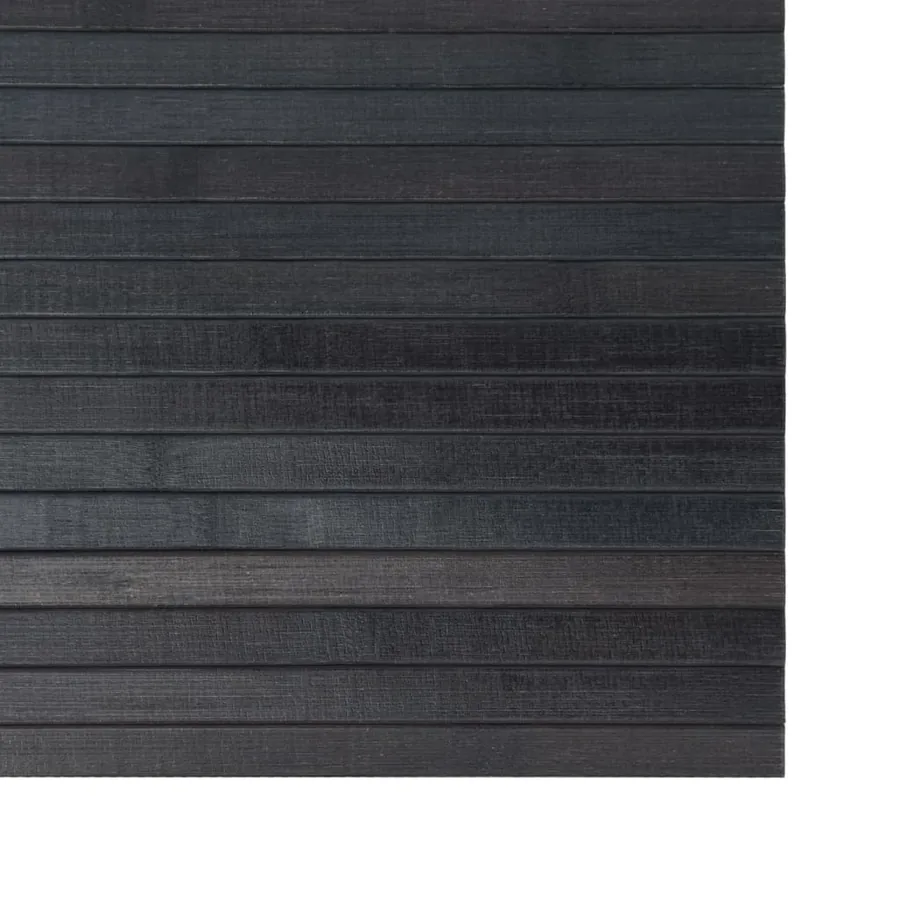 Tapis rectangulaire gris 60x500 cm bambou - 6