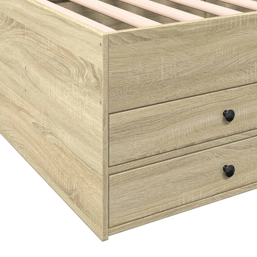 Lit de jour avec tiroirs sans matelas chêne sonoma 75x190 cm - 8