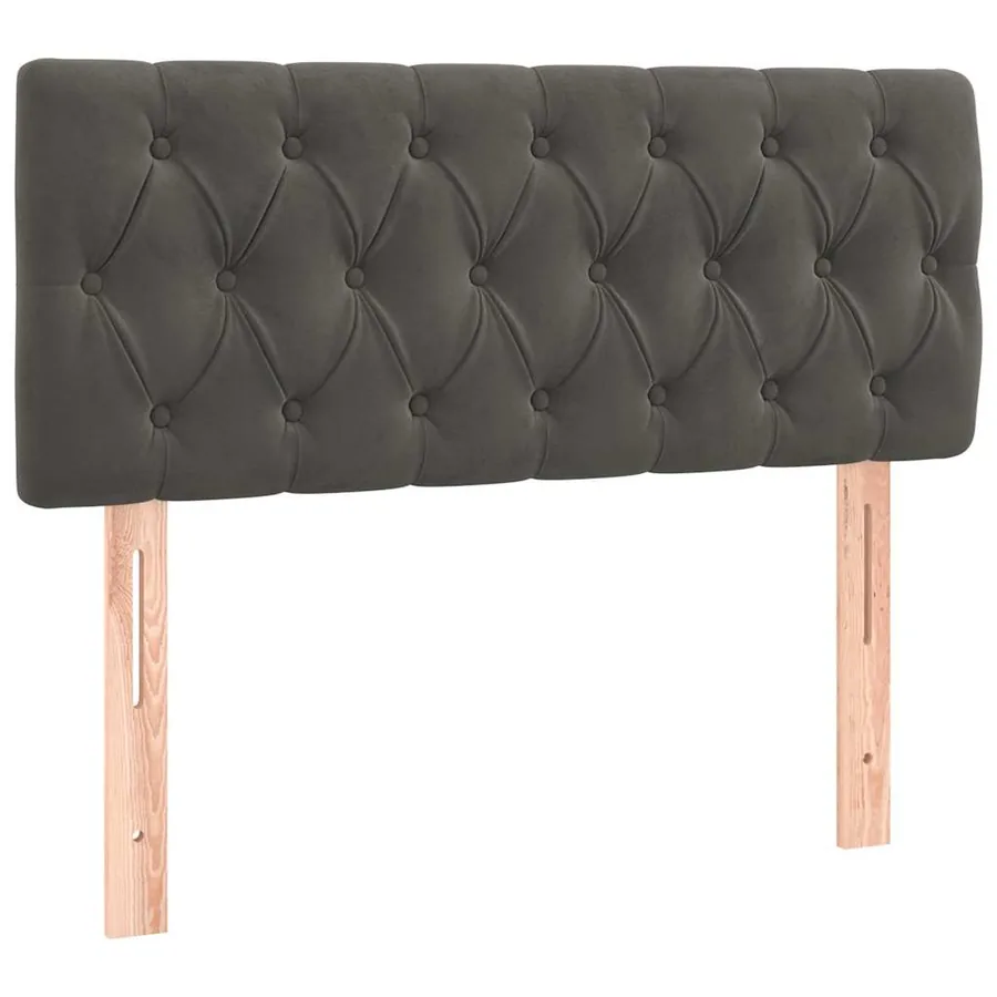 Sommier à lattes de lit avec matelas LED gris foncé 120x190 cm - 9