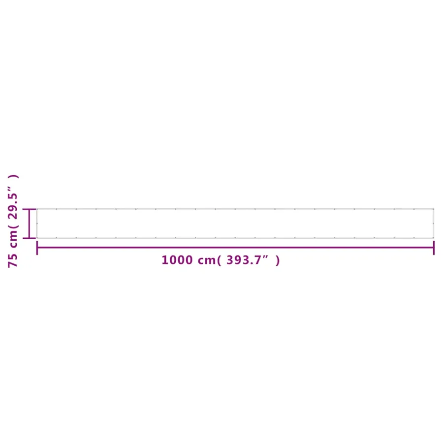 Écran de balcon sable 75x1000 cm 100% polyester oxford - 6