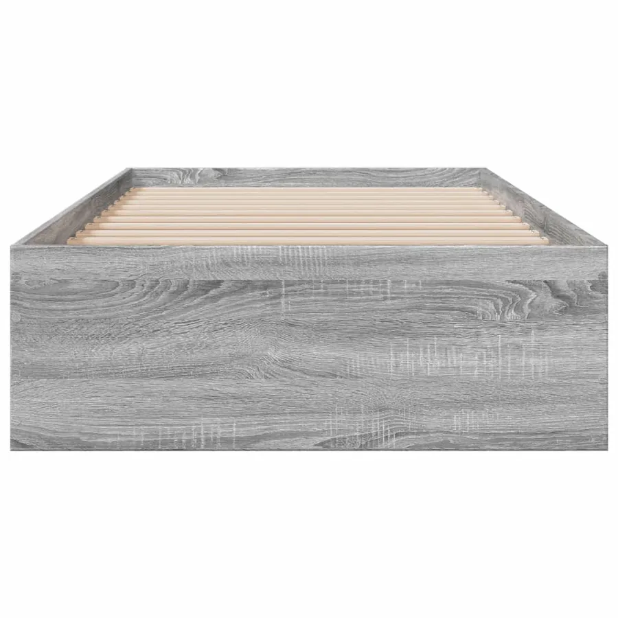 Cadre de lit avec tiroirs sans matelas sonoma gris 90x200 cm - 4