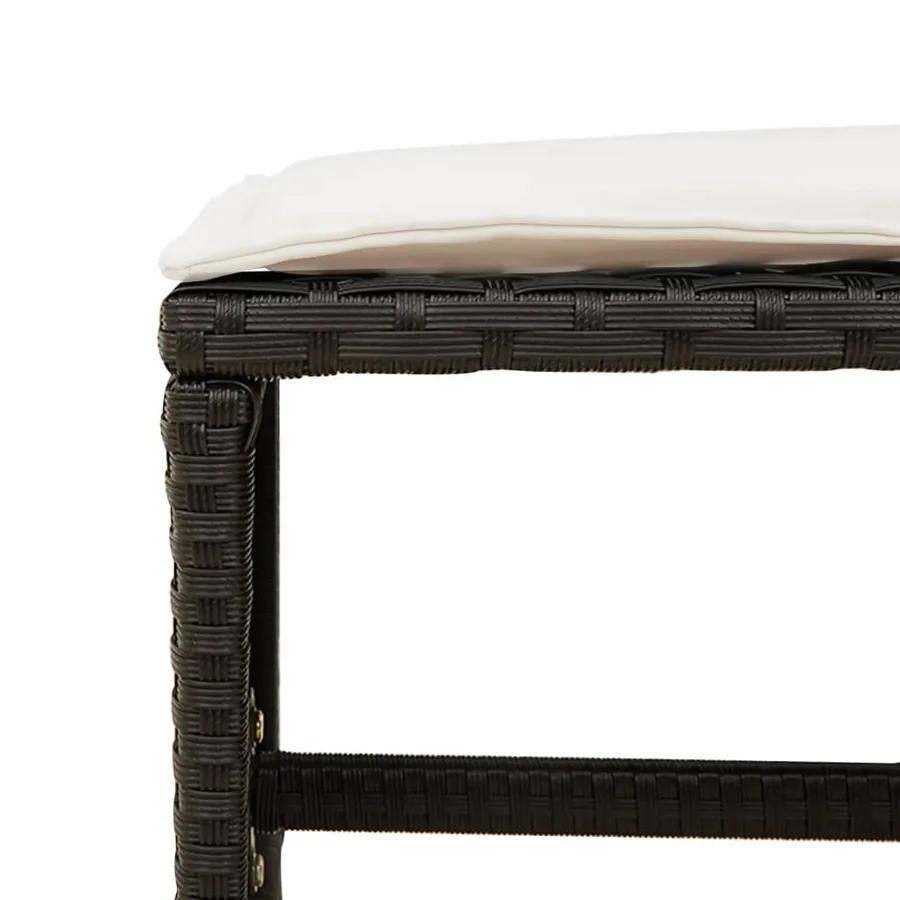 Ensemble à manger de jardin 11 pcs coussins noir résine tressée - 10