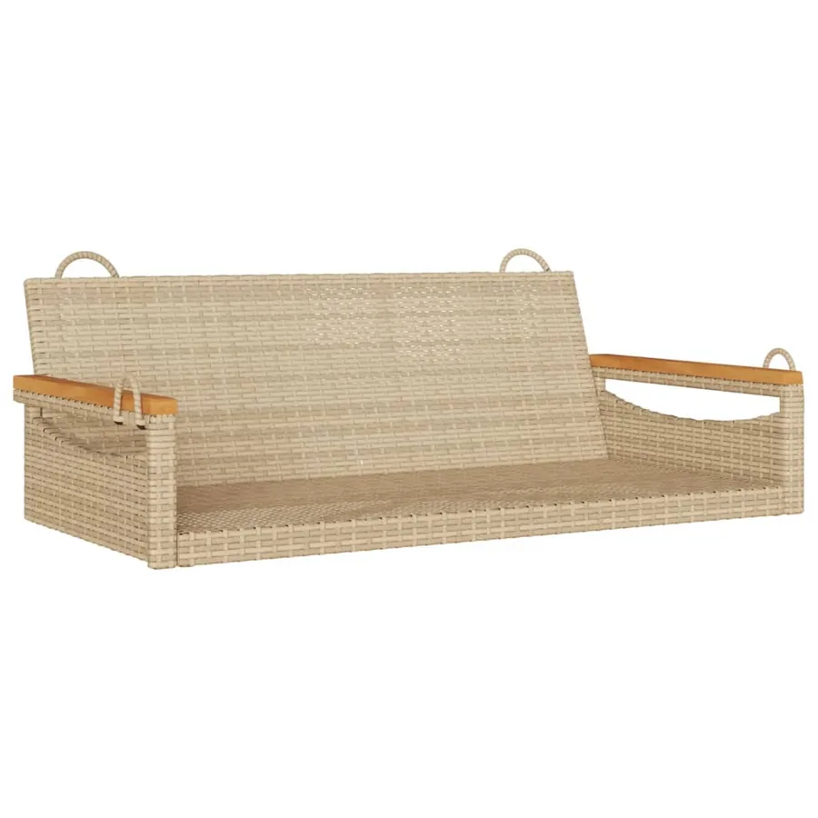 Balancelle beige 109x62x40 cm résine tressée - 2